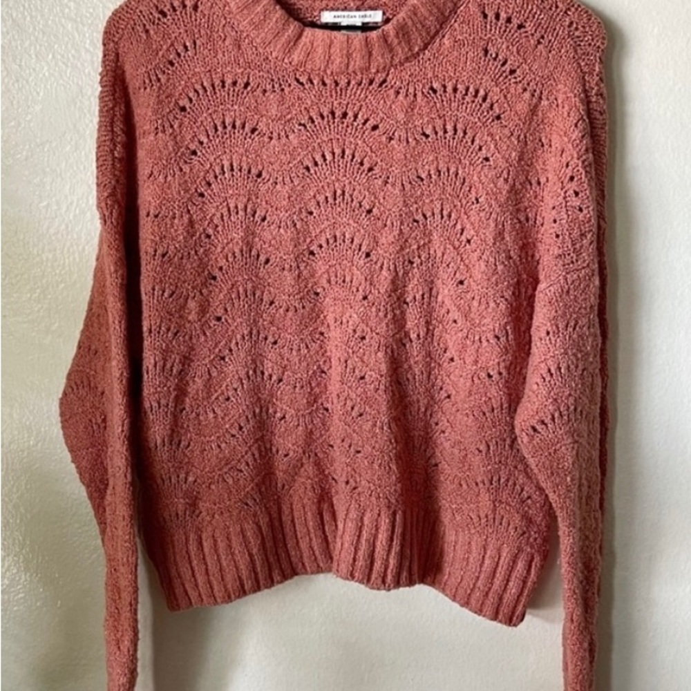 American Eagle | Knit Cozy Sweater desert rose medium
